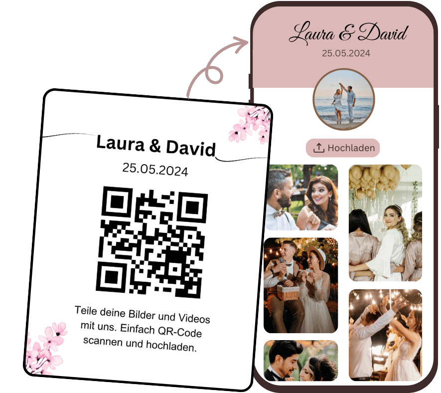 QR-Code für Hochzeitsfotos